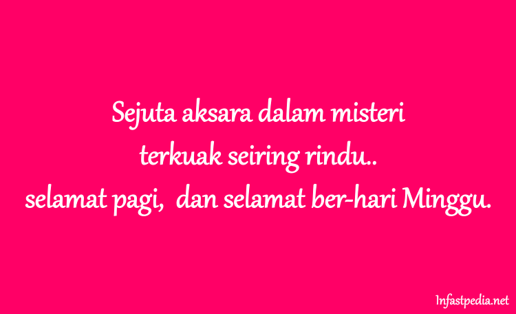 Kata Ucapan Selamat Hari Minggu Terbaru